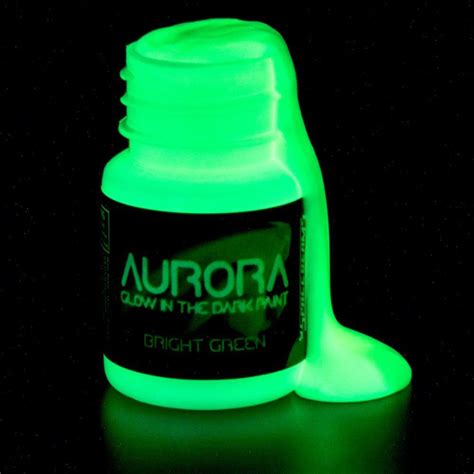 Amazon.com: Glow in the Dark Paint, 0.68 oz (20ml), Aurora Bright Green, Non-Toxic, Water Based ...