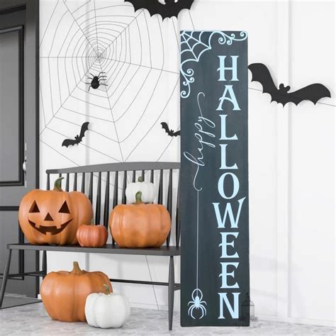 Happy Halloween Porch Sign Wooden Halloween Sign Wooden - Etsy