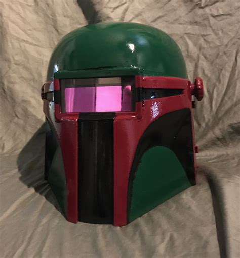 Custom Welding Helmet with Boba Fett Design