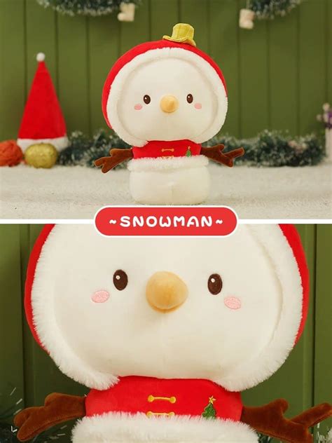 Christmas plush reindeer of Christmas and snowman - The Christmas Dream