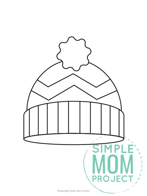 Free Printable Snow Hat Template – Simple Mom Project