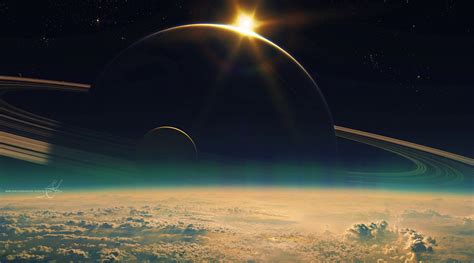 Saturn illustration, planet, planetary rings, space, space art HD wallpaper | Wallpaper Flare