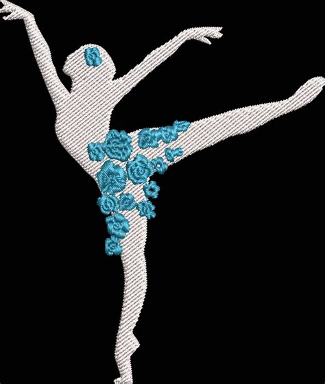 Dance Design for Machine Embroidery. Floral Dancer on Point. - Etsy