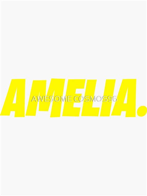 "Amelia , Birthday gift , moms gifts name stickers, custom vinyl stickers, laptop stickers ...