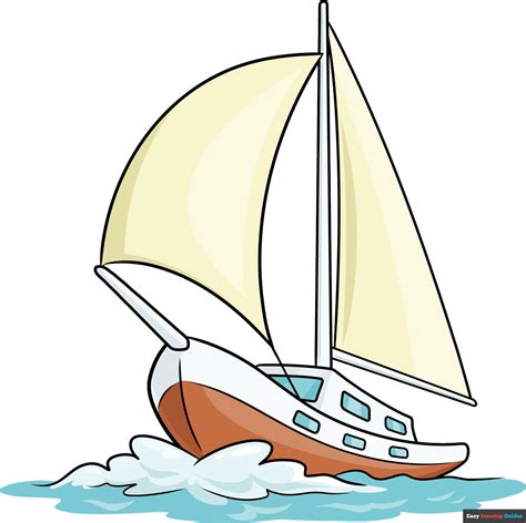 How to Draw a Sailboat - Really Easy Drawing Tutorial