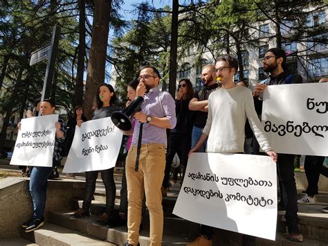 Georgian activists protest for human rights committee head to resign