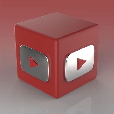 3D model Youtube Logo VR / AR / low-poly | CGTrader