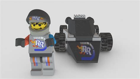 3D model Rocket Racer from Lego Racers 1999 game VR / AR / low-poly ...