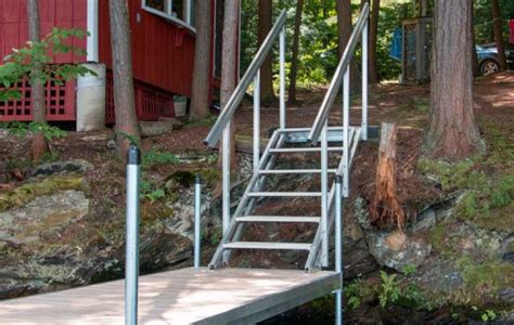 Portable aluminum stairs for beach or waterfront access — The Dock ...