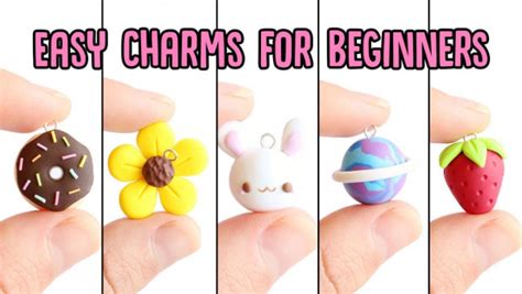 Easy Charms For Beginners – 5 in 1 Polymer Clay Tutorial – Polymer Clay