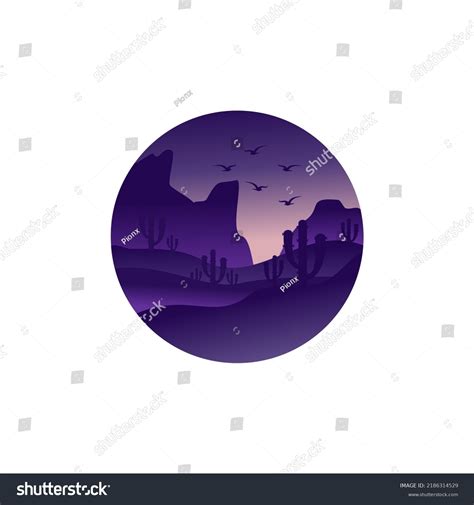 Vector Logo Design Desert Template Stock Vector (Royalty Free ...