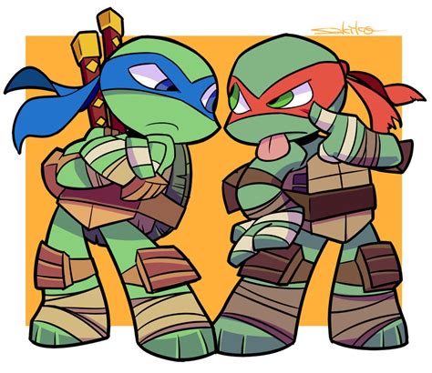 Leo and Raph by SakikoAmana on DeviantArt