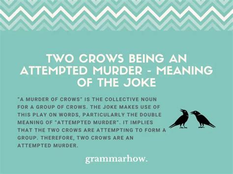 Two Crows Being an Attempted Murder - Meaning of the Joke