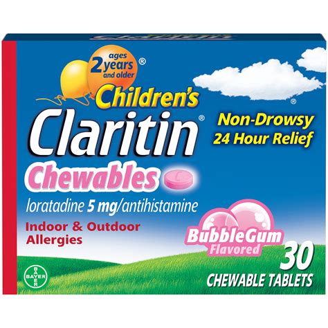 Children's Claritin Allergy Relief Chewable Tablets Bubble Gum ...