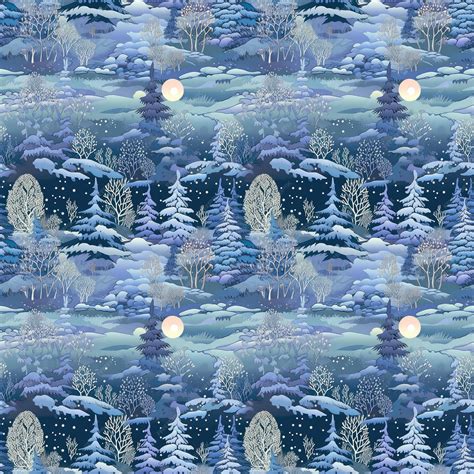 Premium AI Image | Seamless background of a winter wonderland AI generated