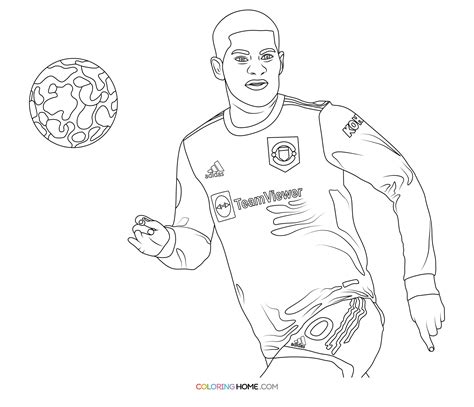 Marcus Rashford Coloring Page - Coloring Home