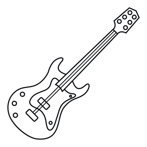 Electric Guitar Clipart Outline