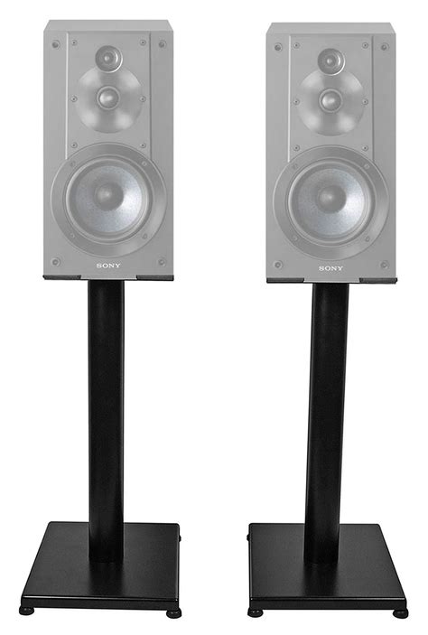 Black 21” Steel Bookshelf Speaker Stands For Sony SSCS5 Bookshelf ...