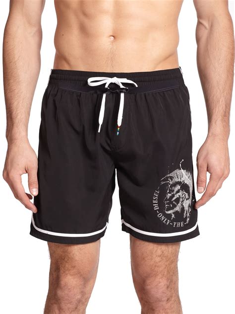 Diesel Mark E Swim Trunks in Black for Men | Lyst