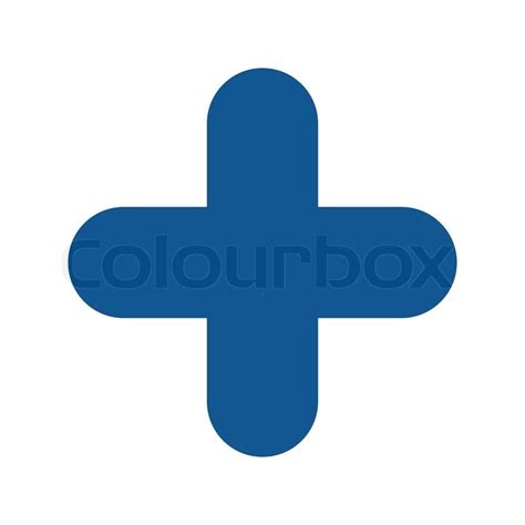 Icon - plus - blue | Stock vector | Colourbox