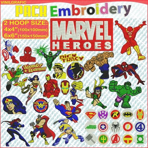 Marvel Heroes set of 41 Embroidery Designs Brother Ironman