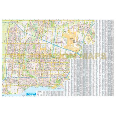 Mississauga / Oakville / Milton, Ontario Street Map - GM Johnson Maps