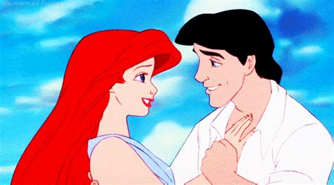 gif disney kiss the little mermaid ariel prince eric foreverdisneygifs •