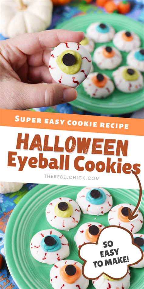 Halloween Eyeball Cookies Recipe - The Rebel Chick