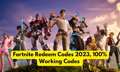 Fortnite Redeem Codes: [September2023] Latest 100% Working Codes