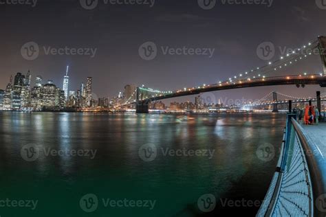 new york cityscape night view from brooklyn 12221509 Stock Photo at Vecteezy