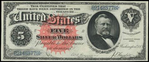 1886 Silver Certificate Bill | Information, Price Guide, and Values | Antique Money