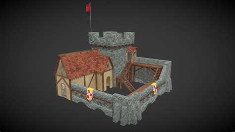 Medieval Barracks - Buy Royalty Free 3D model by Gomizard [12b08d4] - Sketchfab Store