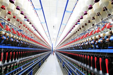 The modern spinning machine works in the workshop Stock Photo | Adobe Stock