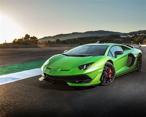 Download wallpaper 1280x1024 lamborghini aventador svj, green, sports ...