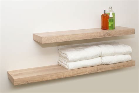 Floating Shelf Kit Oak 1150x250x50mm – The Shelving Shop