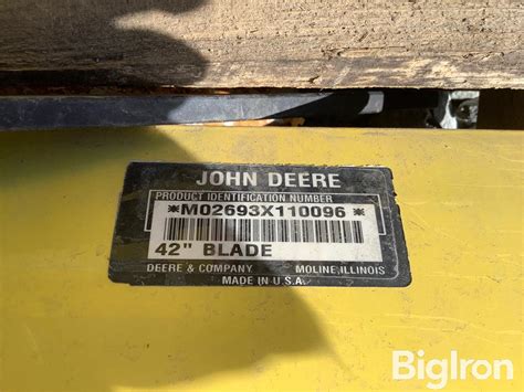 John Deere 42 Snowthrower Front Mount Blade And Snow Blower BigIron Auctions