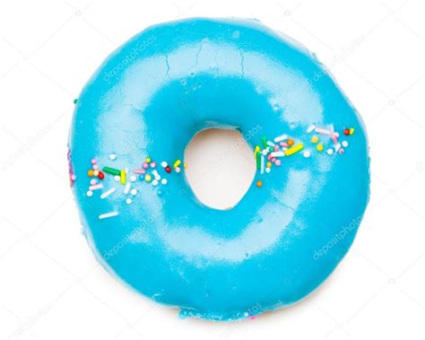 Tasty blue donut, isolated on white — Stock Photo © nikkytok #29132811