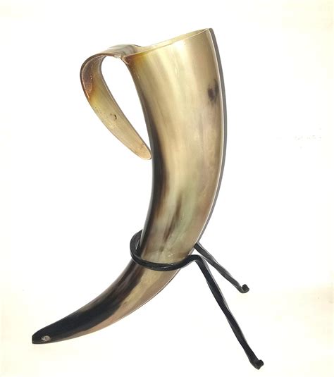 Other Vintage Beer Mugs Collectibles Viking Drinking Horn with Stand ...