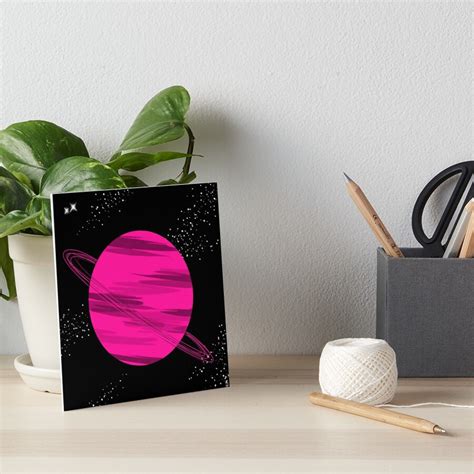 Pink Planet Art Board Print by Krystal Thomas | Planets art, Art, Art boards