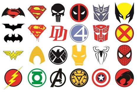 Superhero Logos Vector Superhero SVG Superhero Clipart