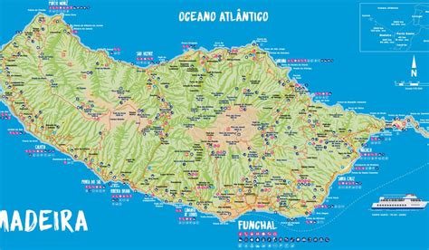 Island Of Madeira Map - Cities And Towns Map