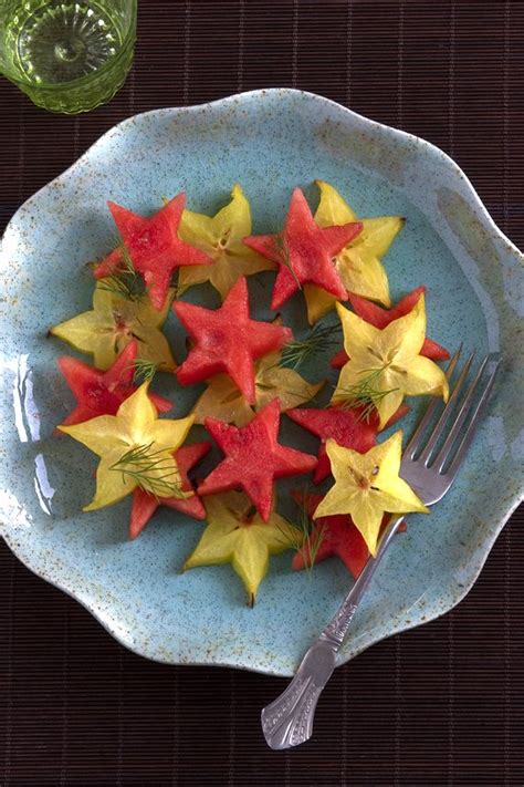 Watermelon and starfruit salad | Star fruit recipes, Fruit salad ...