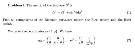 differential geometry - ricci tensor of 2-sphere $S^2$ - Mathematics Stack Exchange