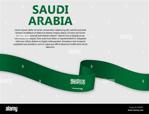 Waving Flag of Saudi Arabia, vector illustration Stock Vector Image ...