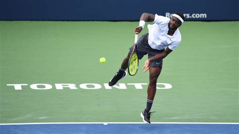 Download One-handed Forehand Frances Tiafoe Wallpaper | Wallpapers.com