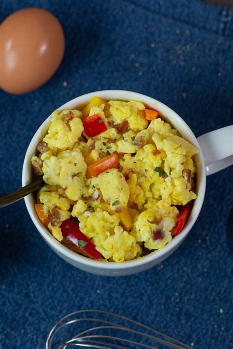 Microwave Scrambled Eggs in a Mug Recipe - The Protein Chef