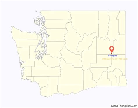 Map of Sprague city, Washington - Thong Thai Real