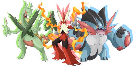 Mega Hoenn starters by shinyscyther on DeviantArt