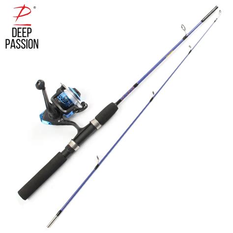 DEEP PASSION Fishing Rod With Reel Set Spinning Ice Fishing Pole Peche Saltwater Peche Carp ...