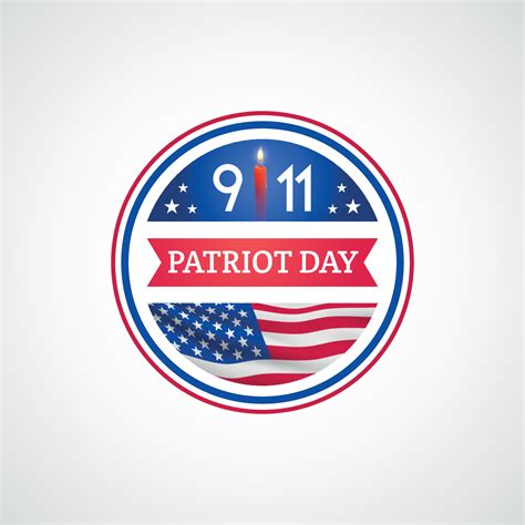 Patriot Day label with American flag. 25756807 Vector Art at Vecteezy